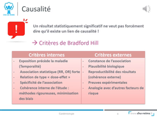 Epidémiologie - Biais des études