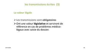 Transmissions écrites et orales partie 2