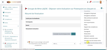 moodle afficher masquer télécharger