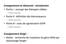DFGSM2 - MED0302 - Biomarqueurs moléculaires des cancers et thérapies ciblées - Plan du cours