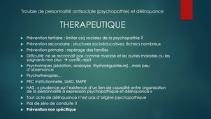 DFASM2 - MEDLIB1007-1008 - Trouble de personnalité antisociale (psychopathie)