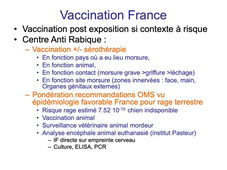 DFGSM3 - MED0501 - Rage - Vaccination / Epidémiologie