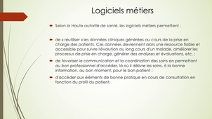 PASS - Semestre 1 - UE 15 - Droit, Numérique et Santé - Activités de santé dématérialisées : logiciels professionnels