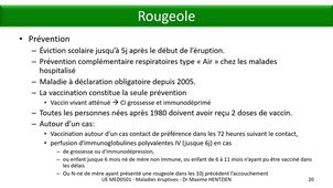 DFGSM3 - MED0501 - Maladies éruptives virales - Rougeole