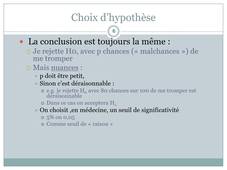 Bases statistiques nécessaires à la compréhension d'un article original