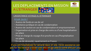 Risques en mission M2 déplacement sous-titré