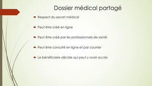 PASS - Semestre 1 - UE 15 - Droit, Numérique et Santé - Activités de santé dématérialisées : dossier médical partagé