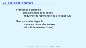 UE MED0302 - Ultrasons - Effet piézo-électrique