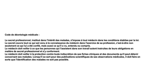 PASS / L.AS - UE 11 - Sciences humaines et sociales - Responsabilité médicale et secret professionnel