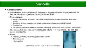 DFGSM3 - MED0501 - Maladies éruptives virales - Le virus de la varicelle et du zona (VZV)