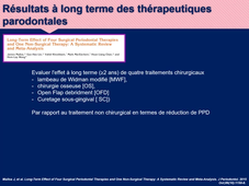Résultats à long terme des thérapeutiques parodontales