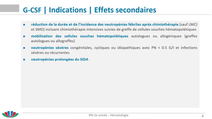 Facteurs de croissance hématopoïétiques - partie 2