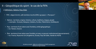 L1 STAPS - UE 22 - CM 2 - économie et géographie appliquees aux APSA