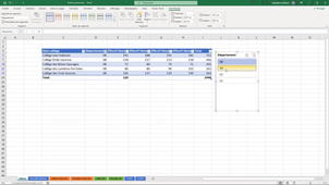 Tableaux Excel