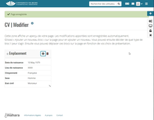 publier un CV dans Mahara