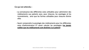 PASS / L.AS - Semestre 1 - UE 11 - Bases pharmacologiques du médicament - Formes de médicaments et voies d'administration : introduction