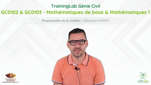GC0102 & GC0103 - Mathématiques de base & Mathématiques 1