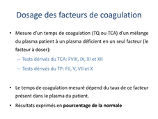 DFGSM2 / DFGSMa2 - MED0304 - Explorations de l'hémostase