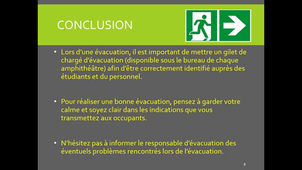 chargés évacuation Cx Rouge bât 9