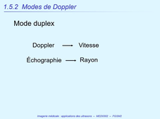 DFGSM2 - MED0302 - Imagerie Médicale - Doppler