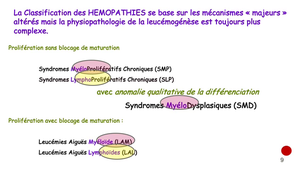 DFGSM2 / DFGSMa2 - MED0304 - Leucémogenèse : définition et rappel sur l'hématopoïèse et les fonctions altérées par le processus tumoral