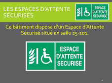 Chargés d'évacuation MDH bâtiment 25