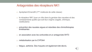 DFGSM2 - MED0403 - Pharmacologie gastro-intestinale -  Pharmacologie des antiémétiques