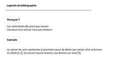 FSNS C09 - Recherche bibliographique