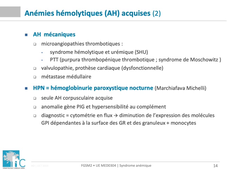 DFGSM2 / DFGSMa2 - MED0304 - Syndrome anémique - Anémie régénérative