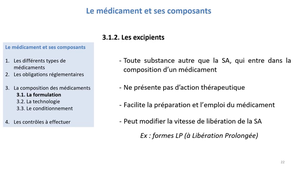 4- Pharmacie Galénique UE 23 médicament et composants