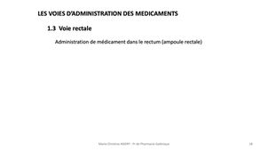 PASS / L.AS - Semestre 1 - UE 11 - Bases pharmacologiques du médicament - Les voies d'administration des médicaments (partie 1)