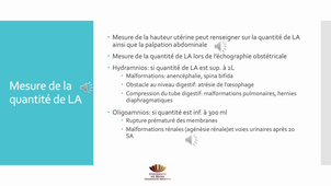 PASS / L.AS - UE 21 - EC 4 : Unité foeto-placentaire - La physiologie du liquide amniotique