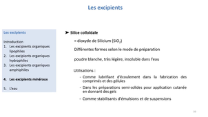 5- Pharmacie Galénique UE 23 Excipients