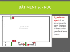 Chargés d'évacuation MDH bâtiment 19