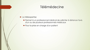 PASS - Semestre 1 - UE 15 - Droit, Numérique et Santé - Activités de santé dématérialisées : télémédecine