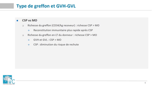 DFGSM2 - MEDLIB0403 - Transplantation de Cellules souches en Hématologie - La maladie du greffon contre l'hÃ´te (GVH)