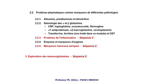 MED0302 - Sémiologie des protéines plasmatiques (Introduction)