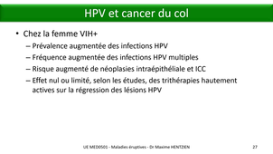 DFGSM3 - MED0501 - Maladies éruptives virales - Papillomavirus humains (HPV)