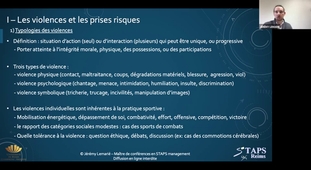 L1 STAPS - UE 22 - CM 6 - les inégalités sociales et la violence
