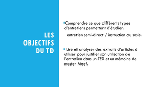 TD Enquêtes par entretiens introduction