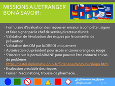 Risques en mission M1 définitions et procédures