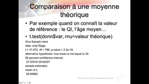 Les tests avec R P2