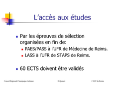 Présentation Métiers de la rééducation