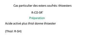 PASS / L.AS - UE 12 - Bases de chimie - Les esters et amides