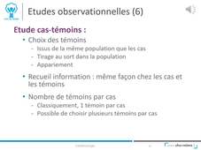 Epidémiologie - Schémas et Types d'études
