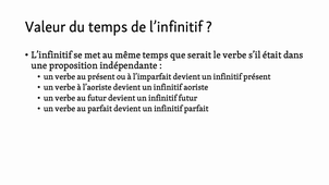 La proposition infinitive
