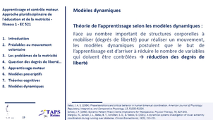 Dedieu-Apprentissage et contrôle moteur-EC 521- Modèles dynamiques - Enregistré