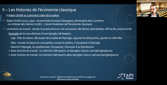 L1 STAPS - UE 22 - CM 7 - L'economie appliquee aux APSA