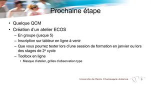 Les Examens Cliniques Objectifs et Structurés (ECOS) - Conclusion