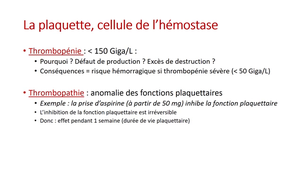 2.2 physiologie de la coag - plaquettes